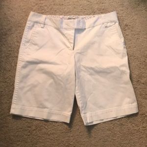 Jcrew white Bermuda shorts